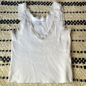 White Lace Brandy Melville Tank